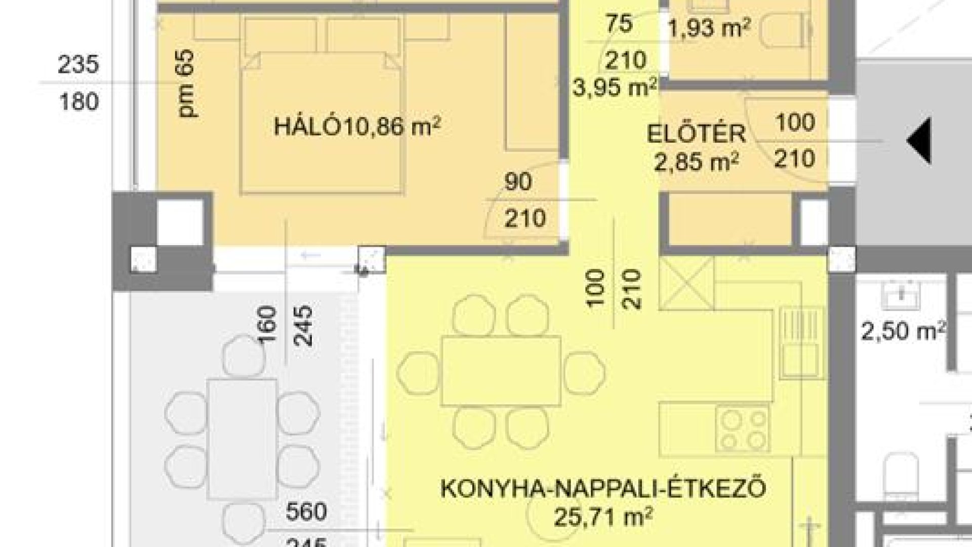 B épület Fsz. 1/2-es lakás