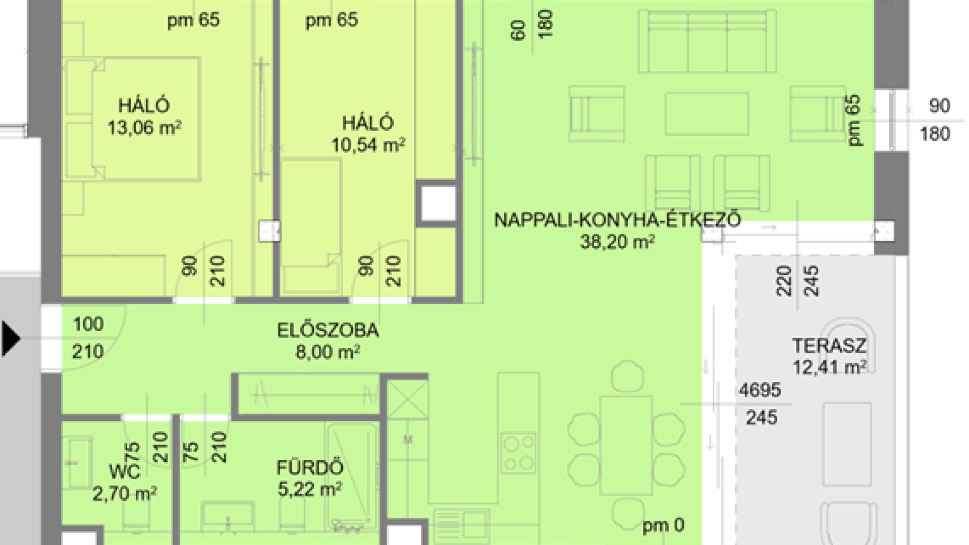 C épület Fsz. 2/1-es lakás