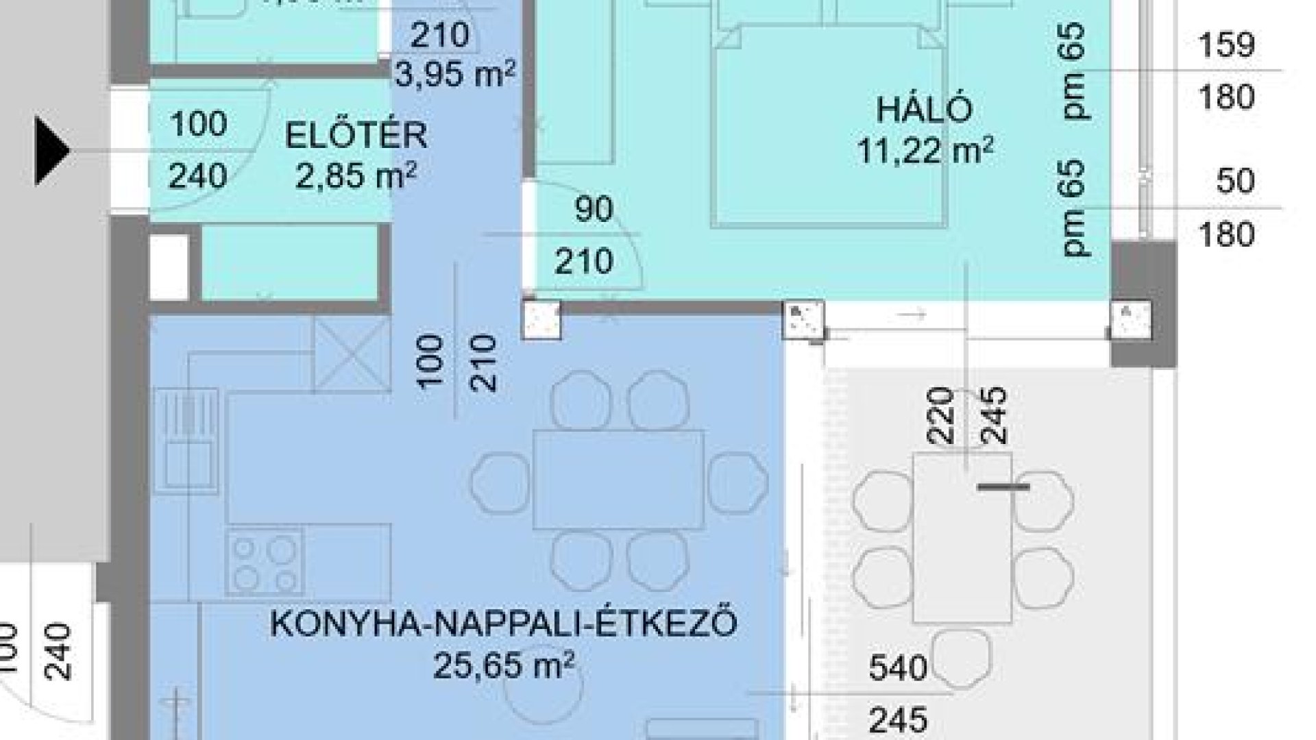 C épület Fsz. 2/2-es lakás